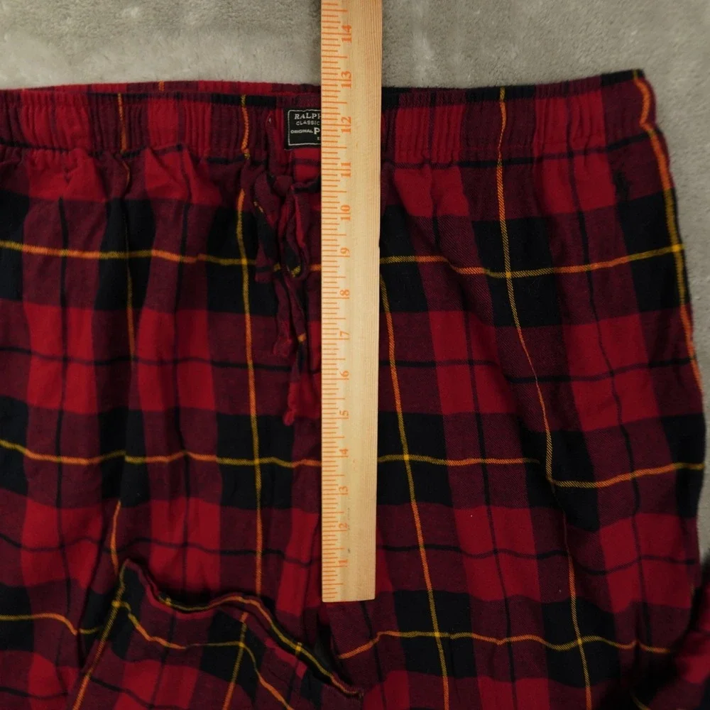 Polo Ralph Lauren Sleepwear Pants Men's Large Red Black Plaid‎ Lounge Holiday